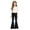 Black, variant on SGMVNU Girls Flared Pants High Waist Bell Bottom School Uniforms Pants Stretch Casual Trousers with Pockets, Size 15-16 Years, White