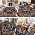thumbnail image 5 of 6'x9' Area Rugs, Blue Burnt Orange Boho Indoor Outdoor Area Rug for Living Room Bedroom, Antique Southwestern Tribal Washable Bathroom Rugs Kitchen Floor Carpet Mats Home Decor Aesthetic, 5 of 8