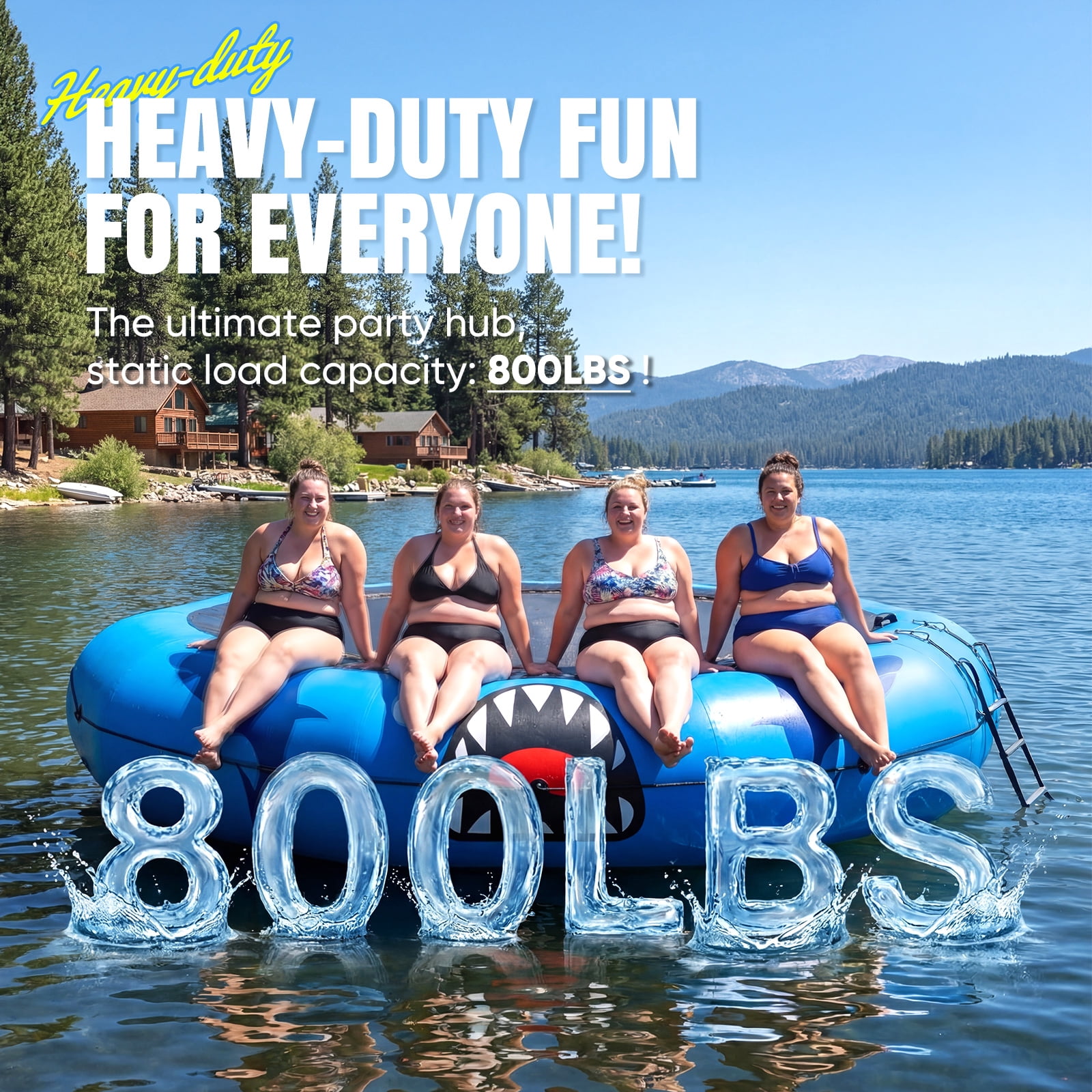 Yum　OP sサイズ Zupapa Water Trampoline 14FT Inflatable Heavy Duty Trampoline for