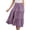 Purple, variant on CAIXIA White Maxi Skirts for Women Ruffle Hem Solid Color Lightweight Women's Flowy Handkerchief Hemline Midi Skirt