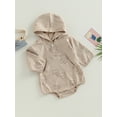 thumbnail image 3 of KelaJuan Baby Girls Boys Sweatshirt Romper Bear Print Hooded Long Sleeve Infant Hoodies Jumpsuits, 3 of 8