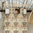 thumbnail image 3 of Flower and Highland Cow Duvet Cover and Pillowcase Set for Single Bedding, Bedroom Accessories for Kids Teens, 3 of 5