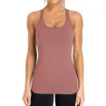 thumbnail image 1 of Women's Ribbed Workout Tank Tops with Built in Bra Racerback Athletic Top, 1 of 6