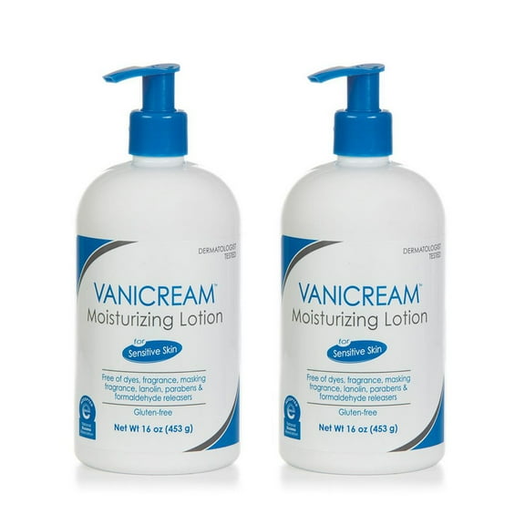 Vanicream For Sensitive Skin Moisturizing Lotion, 16 oz (2 pack) (Bundle)