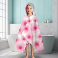 thumbnail image 6 of Pioneer Flower Floral Print Pattern Hooded Bath Towel，60"x35" for Ages 3 To 12 Kids, Quick Dry Lightweight Soft Microfiber Hood Beach Towel Cover Up for Kids, 6 of 7