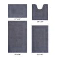 thumbnail image 6 of Better Trends Premium 4 Piece Bathroom Rug Set 100% Cotton, Extra Soft Tufted Bath Mat, Water Absorbent & Reversible Mat, Gray Lux Collection, 6 of 8