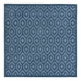thumbnail image 3 of Unique Loom Outdoor Trellis Textured Collection Area Rug - Spatial (7' 10" Square Navy Blue/Ivory), 3 of 7