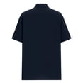 thumbnail image 4 of GrmtClth Men's Henley Cotton Linen Shirts Short Sleeve Casual Shirts Button Down Shirts Trendy Summer Beach Vacation Tops Navy XL, 4 of 6