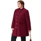 thumbnail image 3 of Abrigo largo de talla grande Agnes Orinda para mujer elegante invierno rojo 4X, 3 of 5
