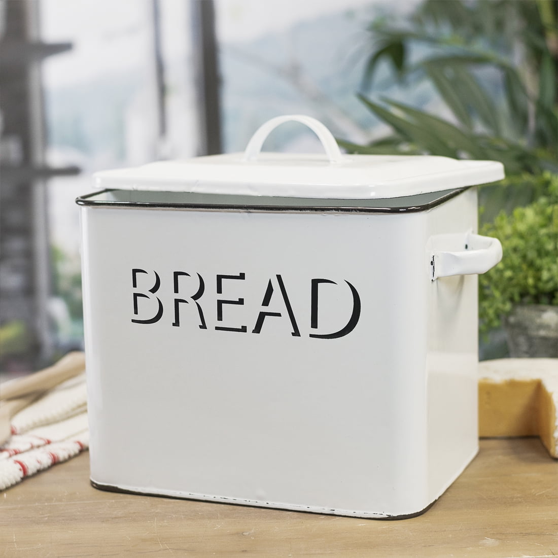 VIP Home Mtl. Enamelware Bread Box