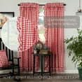 thumbnail image 2 of VHC Brands Annie Buffalo Check Cotton Farmhouse Curtains Rod Pocket Tie Back(s) Ruffling Panel Pair, Red Country, 2 of 6