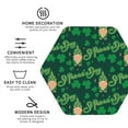 thumbnail image 4 of Kll Hexagon Drink Coasters Set Of 4,Pu Leather Absorbent Coasters Set Decorative Coffee Cup Coasters Housewarming Gift For Home Decor-St Patrick'S Day9, 4 of 9