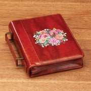 Floral Initial Brown Bible Case