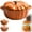 7.87in Round Pot Knob, variant on Pumpkin Dutch Oven Pot with Lid, Pumpkin Shaped Cast Iron Oven with Dual Handle for Cooking, Heavy Duty Large Crock Pots Cookware for Various Stove, For Stews Soups Baking