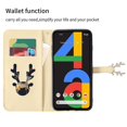 thumbnail image 3 of Funda con estampado de alce para Google Pixel 4a con tarjetero, cordón, piel sintética, función billetera y protección contra caídas en las esquinas., 3 of 5