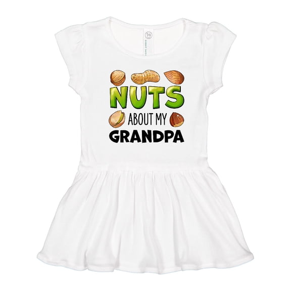 Inktastic Nuts About My Grandpa Peanut, Almond, Pistachio Girls Toddler Dress