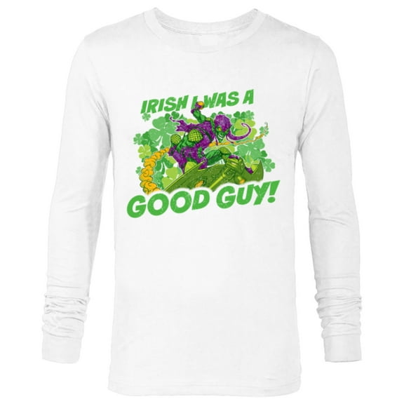 Marvel Green Goblin Irish I Was a Good Guy St Patrick’s Day - Long Sleeve T-Shirt for Men - Customized-White