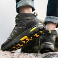 thumbnail image 6 of XIMIN Men's Waterproof Trekking Hiking Boots Non-Slip Outdoor Mid Top Ankle Boot Outdoor Non-Slip Work Boots Breathable Hiker Camping Trekking Shoes, 6 of 8
