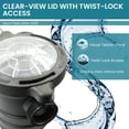 thumbnail image 6 of Half Off Ponds Aqua Pulse 3/4 HP Inline Pond and Pool Pump, 4500 GPH, Strainer Basket, 120V, 6 of 8