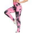 thumbnail image 5 of Tittly Womens Sweatpants Yoga Pants Hip Breathable Women's Lifting Yoga Pocket Tie-dye Pants Bubble Yoga Pants Leggings for Women Womens Workout Bottoms Pink S, 5 of 8
