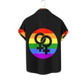 thumbnail image 5 of UVEASISHA Rainbow Button Down Shirts Men,Men's Beach Shirts Gay Pride Rainbow Summer Short Sleeve Button Down Vacation Shirt Gift 2025,Black,M, 5 of 5