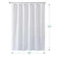thumbnail image 6 of Amazer White Shower Liner Cloth Waterproof, Soft White Shower Curtain Liner Fabric with Weighted Stones, Washable Shower Curtain and Liner 2-in-1, 120G Heavy Duty, 12 Grommet Holes, 72 x 72 Inches, 6 of 8