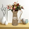 thumbnail image 2 of unbranded 2pcs Woven Planter Farmhouse Flower Pitcher with Handle Rustic Flower Arrangement Vase Rattan Flower Pot Indoor Decorative Flower Container, 2 of 8
