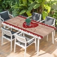 thumbnail image 2 of Valentine's Day Table Cloths for 6 Foot Rectangle Tables, Red Love Heart Roses Romantic Vintage Patio Waterproof Elastic Fitted Tablecloths, Washable Rectangular Table Cover for Camping, 2 of 8