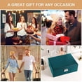thumbnail image 7 of Jewelry Box for Women Girls, 2 Layers Jewelry Organizer Container with Lock, PU Leather Storage Case with Removable Tray, Jewelry Display Box for Necklaces Earrings Bracelets Rings Watches - Green, 7 of 7