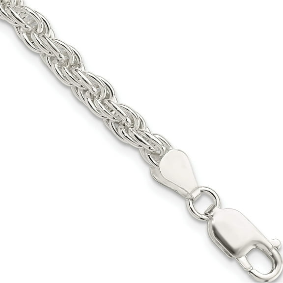 Sterling Silver 4.5mm Solid Rope Chain (9 X 4.5) Made In Italy qdr090-9