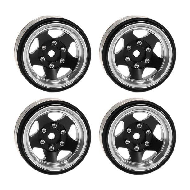 Accesorios para llantas de rueda Beadlock de 1,3 pulgadas, repuesto de metal, ancho de 1,5 cm para FMS Negro