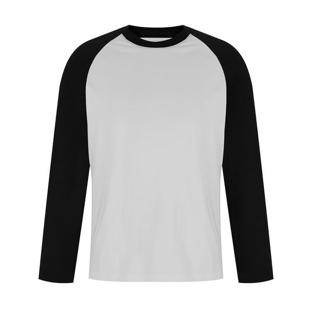 SHTXOZHI T-Shirts à Manches Longues pour Hommes Col Rond Décontracté Athlétique Tops de Pyjama