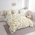 thumbnail image 2 of Erosebridal Gold Floral Twin Bedding Sets, Chic Bird Bedding Comforter Set for Girls, Gray Reversible, 7 Pieces, 2 of 5