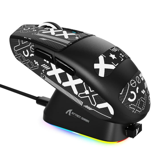 Ratón para juegos ATTACK SHARK G3PRO Wireless RGB Dock 25K DPI