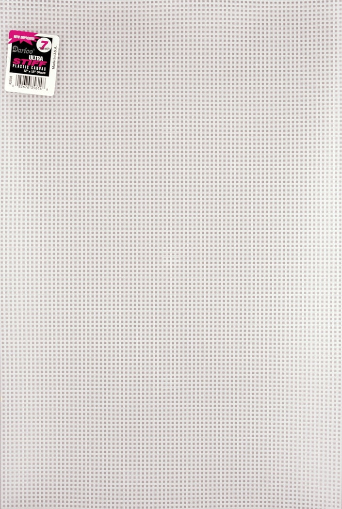 Darice Ultra Stiff Plastic Canvas 7 Count 12"X18" - Clear, Multipack of 36