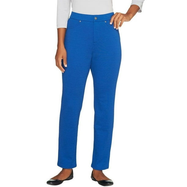 Denim & Co. - Liz Claiborne Ponte Knit Slim Leg Pants A256509 - Walmart ...