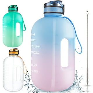 SDJMa Water Bottle With Times To Drink - 3.7L Water Bottle With Straw -  Water Jug - Motivational Water Bottle - Large Water Bottle - Sports Water