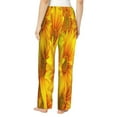 thumbnail image 3 of Kll Womens 3d Sunflowers Print Pajama Pants Soft Pajama Bottoms For Women Cozy Lounge Pants, 3 of 9