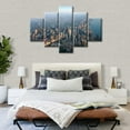 thumbnail image 4 of TISHIRON 5PCS Framed City Landscape Theme Canvas Wall Art Set,60"x32" Chicago City Landscape Wall Canvas Art Decor, 4 of 7