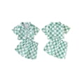 thumbnail image 3 of Aojekbee Toddler Girl Boy Summer Outfits Checkerboard Print Short Sleeve Lapel Button Down T-Shirt Elastic Waist Shorts Sets, 3 of 10