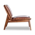 thumbnail image 3 of Mid Century Modern Debra Cognac Tan Leather arm chair, 3 of 4