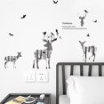 thumbnail image 3 of Siluetas de ciervos, calcomanías de pared, calcomanías de pared de bosque, decoración de bosque, animales del bosque, decoración de arte para el hogar, calcomanías de pared para dormitorio, sala de, 3 of 6