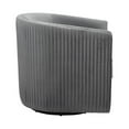 thumbnail image 4 of Pemberly Row 19'' Traditional Velvet Upholstered Swivel Accent Chair in Gray, 4 of 7