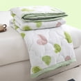 thumbnail image 6 of Washed Cotton Cooling Quilt, 100% Cotton Skin-Friendly Breathable Lightweight Machine Washable, Soft Comfort Summer Air-Conditioning Quilt for Bedroom Travel Home Gifting, F, 6 of 6