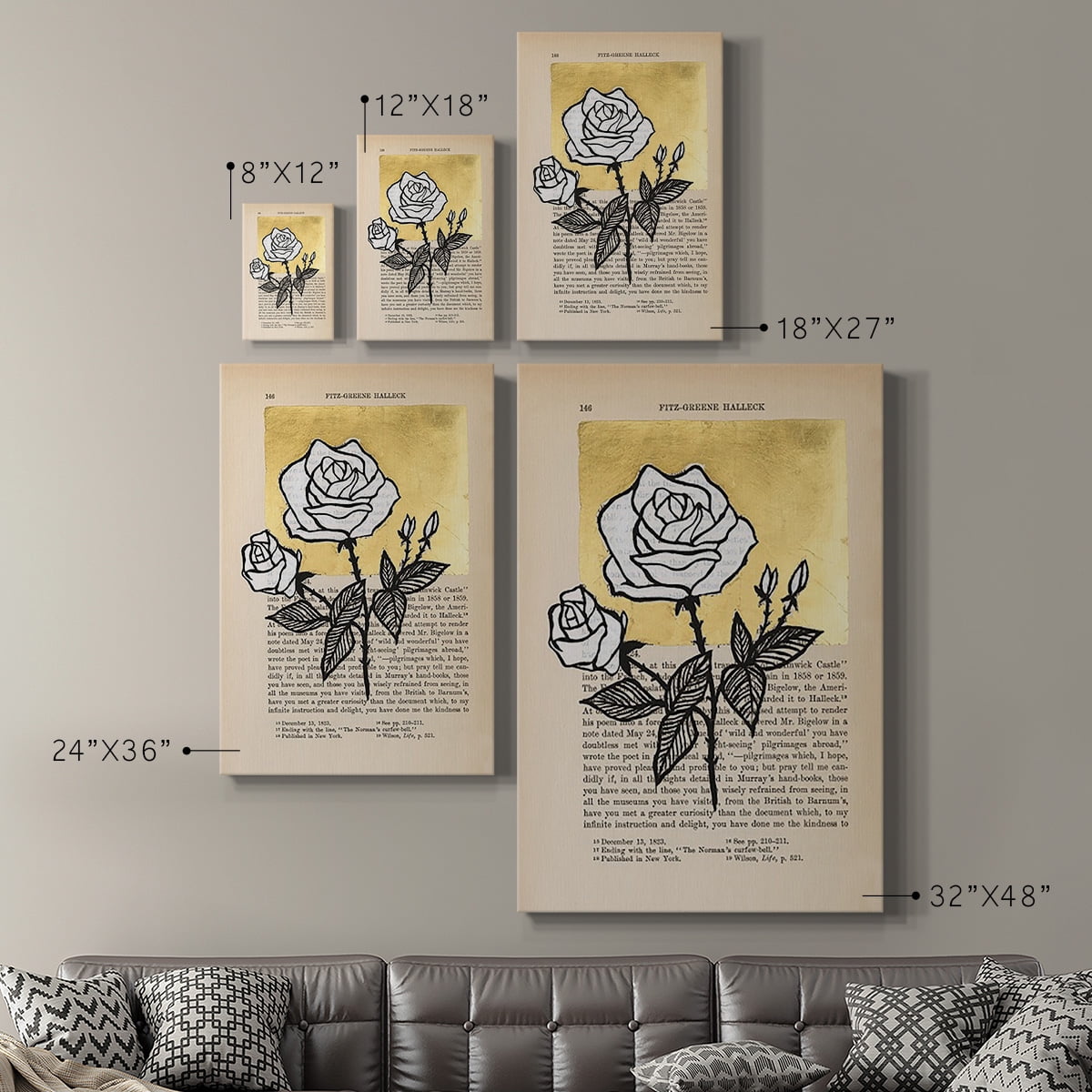 Floral Diary II Premium Gallery Wrapped Canvas - Ready to Hang