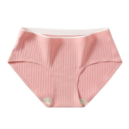 

HEVIRGO Middle Waist Women Briefs Stretchy Cotton Female Intimates Underwear for Home