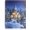 Navy Blue,White,Yellow, variant on Christmas Canvas Wall Art 16" x 12" - Lighted Up Castle in Snow Print LED Xmas Wall Art Prints for Holiday Decor