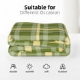 thumbnail image 6 of XMXT Throw Blankets, Green White Christmas Prints Bed Blanket for Bedroom Sofa, 50 x 70 inches Green, 6 of 9