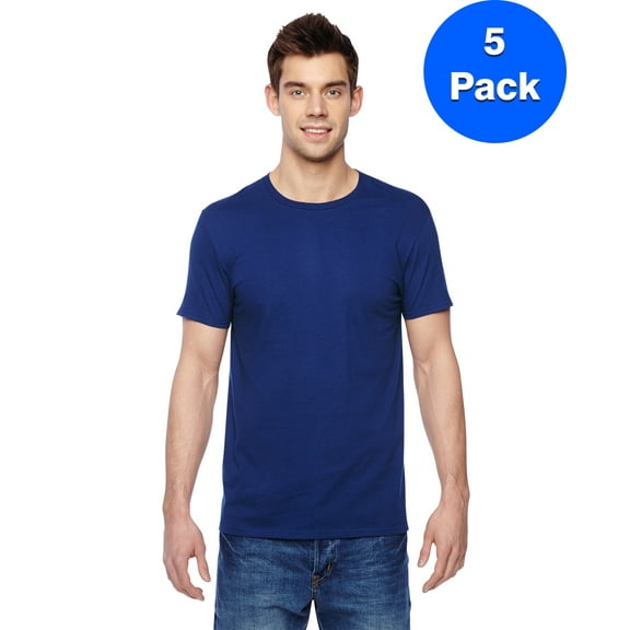 Mens Cotton Jersey Crew T-Shirt SF45R (5 PACK)