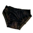 thumbnail image 2 of Sunvit-Panties Womens Soft Breathable Cotton Bikini Briefs with Lace Trim & Bow Detail - XL Size, Black Color, Ideal for Everyday Wear, 2 of 3
